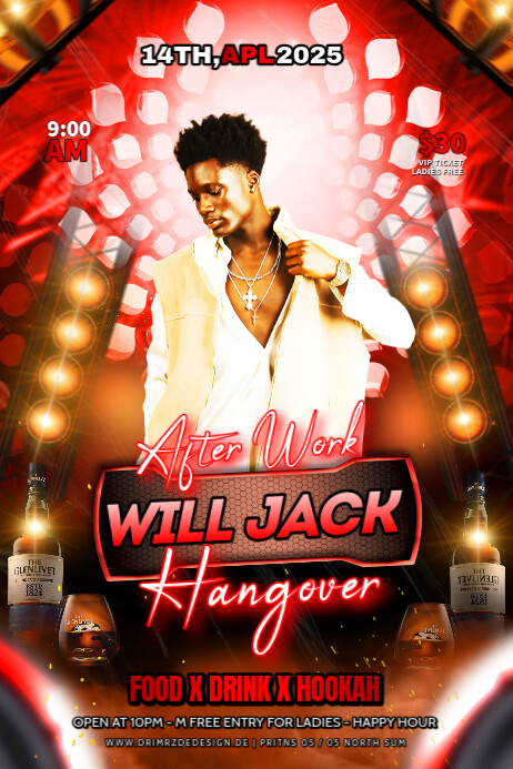 Maximalist Night Club Party Banner 4' × 6' template
