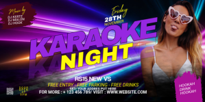 Maximalist Night Club Party Eventbrite Banner template