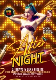 Maximalist Night Club Party Flyer A2 template