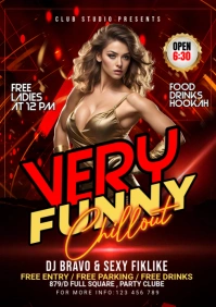 Maximalist Night Club Party Flyer A2 template