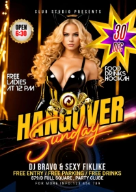 Maximalist Night Club Party Flyer A6 template