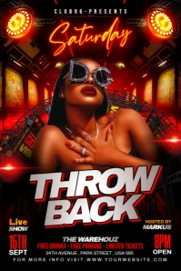Maximalist Night Club Party Flyer Poster template