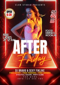 Maximalist Night Club Party Flyer Template  A2