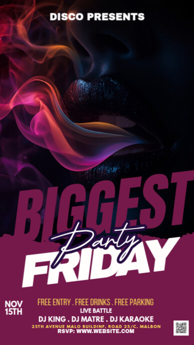Copy of Maximalist Night Club Party Instagram Story | PosterMyWall