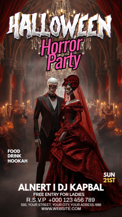 Maximalist Night Club Party Instagram Story Template | PosterMyWall