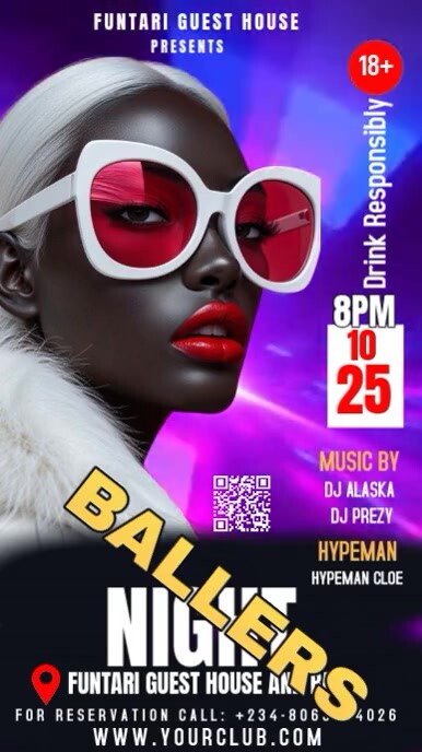 Maximalist Night Club Party  Instagram Story Instagram-verhaal template
