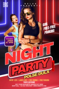 Maximalist Night Club Party Pinterest Graphic template