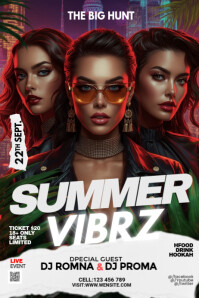 Maximalist Night Club Party Poster template