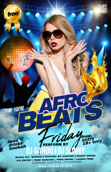 Maximalist Night Club Party Tabloid template