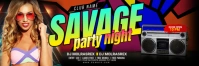 Maximalist Night Club Party Twitter Banner template