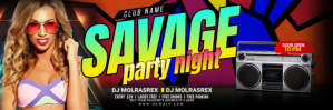 Zwart Maximalist Night Club Party Twitter Banner Twitter 标题 Template