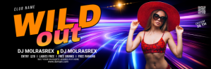 Maximalist Night Club Party Twitter Header  Twitter Banner template