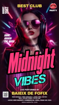 Maximalist Night Club Party Whatsapp Status template