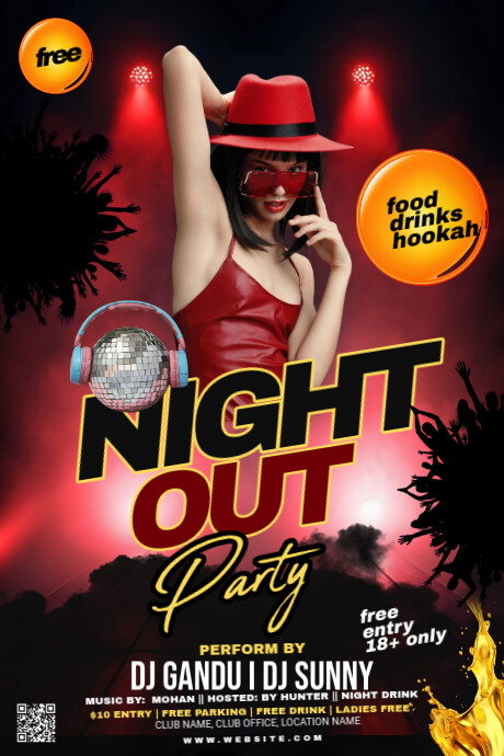 Maximalist Night Club  Tumblr Graphic template