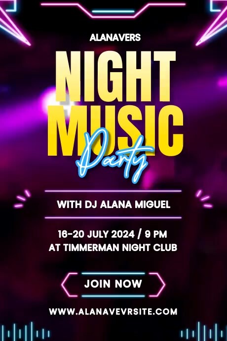 Copy of Maximalist Night Music Party Poster | PosterMyWall