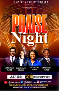 Maximalist Night Of Praise And Worship Templa Tabloid template