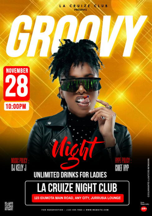 Maximalist Night Party A4 Template | PosterMyWall