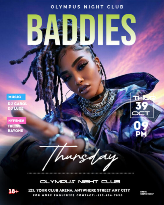 Maximalist Night Party Design Template  Instagram Portrait