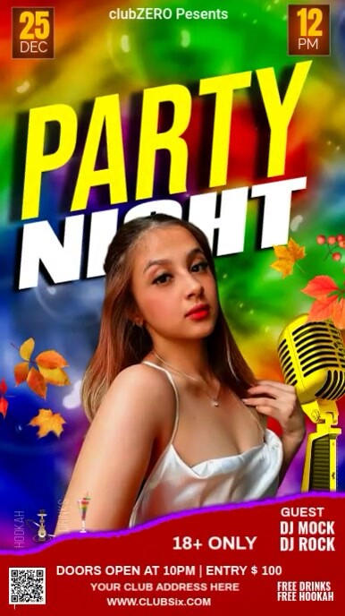 Maximalist Night Party Instagram Story Template | PosterMyWall