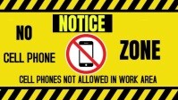 Maximalist No Cell Phones Sign Youtube Thumbnail template