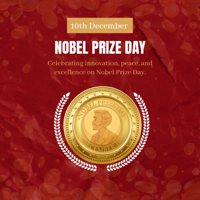 Maximalist Nobel Prize Day Instagram Post Template | PosterMyWall