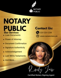 Maximalist Notary Public Flyer (us Letter) template