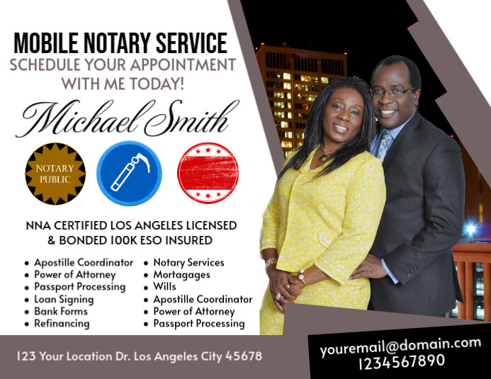 Maximalist Notary Public Service Flyer (us Letter) template