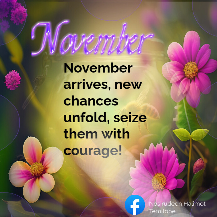 Maximalist November Poster Design Instagram Post Template | PosterMyWall