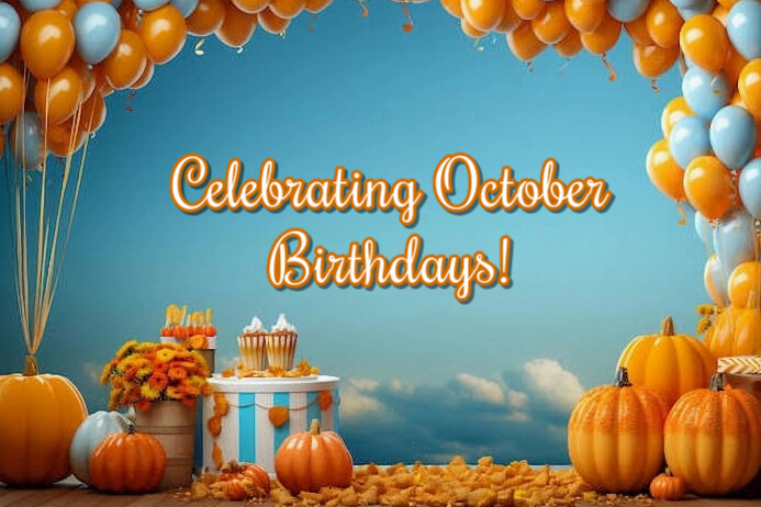Copy of Maximalist October Birthdays Celebration Banner 4' ร 6 ...
