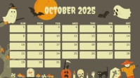 Maximalist October Calendar Digital Display (16:9) template