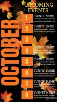 Maximalist October Upcoming Events Video  Instagram Story template