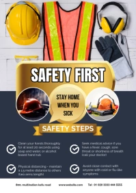 Maximalist Office Safety Work From Home Guidelines A5 template