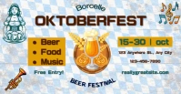 Maximalist Oktoberfest Beer Festival Facebook Event Cover template