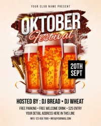 Maximalist Oktoberfest Beer Festival Instagram Portrait template
