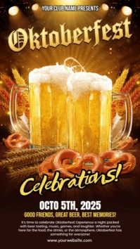 Maximalist Oktoberfest Celebration Facebook Story template