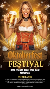 Maximalist Oktoberfest Celebration Instagram Story template