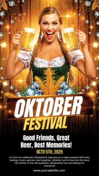 Maximalist Oktoberfest Celebration Instagram Story template