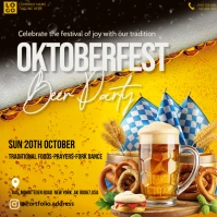 Maximalist Oktoberfest Party Instagram Post,e template