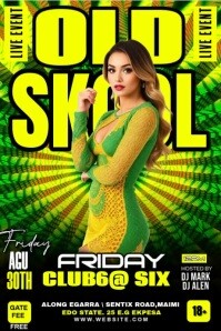 Maximalist Old Skool Party Poster Póster template