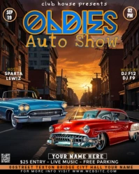 Maximalist Oldies Auto Show Instagram Portrait template