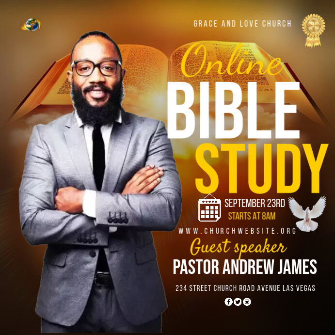 Maximalist Online Bible Study Instagram Post Template | PosterMyWall