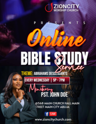 Maximalist Online Bible Study Service  Flyer (us Letter) template