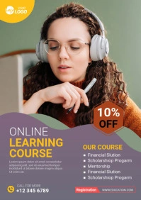 Maximalist Online Class Flyer A5 template