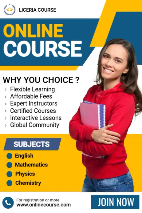 Online Course Promotion Posters Template | PosterMyWall