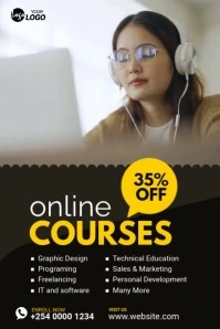 Maximalist Online Courses Ad Tumblr Graphic template