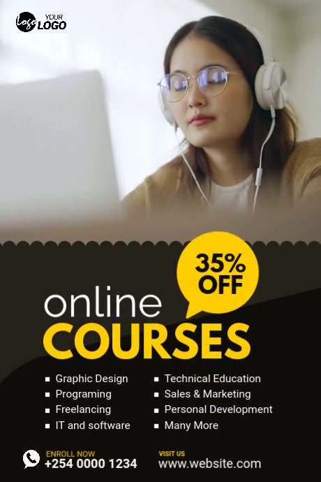Course Advert Examples Maximalist Online Courses Ad Tumblr Graphic Template | PosterMyWall