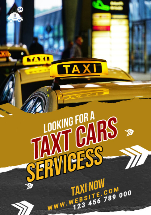 Copy of Maximalist Online Taxi Services Ad Template A1 | PosterMyWall