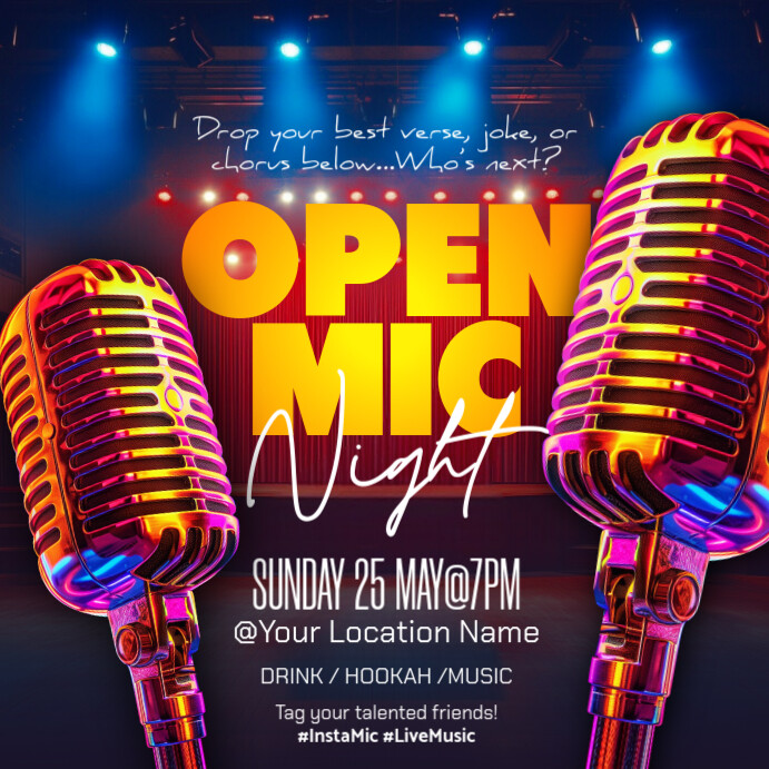 Copy of Maximalist Open Mic Instagram Post | PosterMyWall