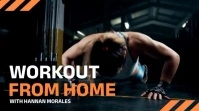 Maximalist Orange Workout Channel Youtube Intro Digital Display (16:9) template