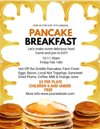 Maximalist Pancake Breakfast  Flyer (us Letter) template